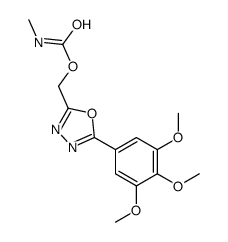 [5-(3,4,5-trimethoxyphenyl)-1,3,4-oxadiazol-2-yl]methyl N-methylcarbamate Structure