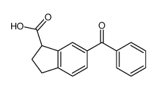 6-benzoyl-2,3-dihydro-1H-indene-1-carboxylic acid结构式