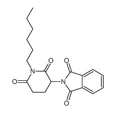 2-(1-hexyl-2,6-dioxopiperidin-3-yl)isoindole-1,3-dione结构式