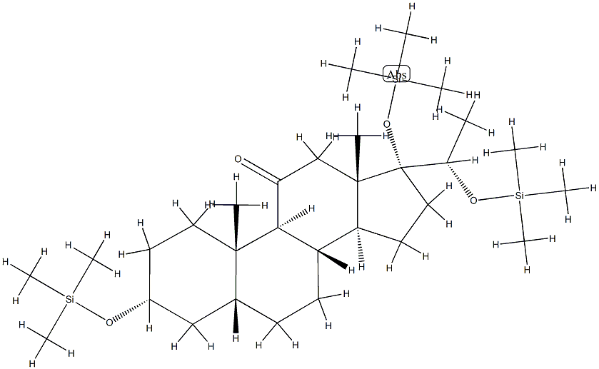 (20S)-3α,17,20-Tris[(trimethylsilyl)oxy]-5β-pregnan-11-one structure