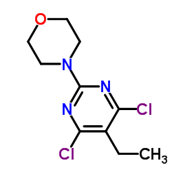 4-(4,6-dichloro-5-ethylpyrimidin-2-yl)morpholine structure