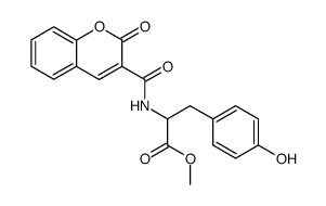 N-(3-Cumarinylcarbonyl)-L-tyrosinmethylester结构式