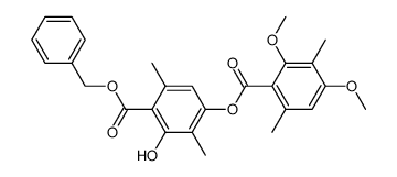 benzyl 4-((2,4-dimethoxy-3,6-dimethylbenzoyl)oxy)-2-hydroxy-3,6-dimethylbenzoate结构式