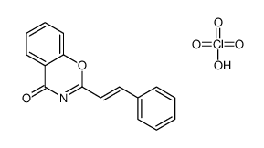 perchloric acid,2-(2-phenylethenyl)-1,3-benzoxazin-4-one结构式