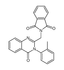 N-(4-oxo-3-o-tolyl-3,4-dihydro-quinazolin-2-ylmethyl)-phthalimide结构式