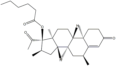 6α,16α-Dimethyl-17-[(1-oxohexyl)oxy]pregn-4-ene-3,20-dione structure