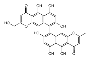 [aR,(-)]-5,5',6,6',8,8'-Hexahydroxy-2-hydroxymethyl-2'-methyl-9,9'-bi[4H-naphtho[2,3-b]pyran]-4,4'-dione structure