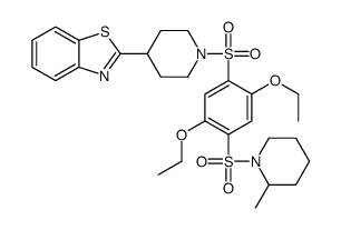 Piperidine, 1-[[4-[[4-(2-benzothiazolyl)-1-piperidinyl]sulfonyl]-2,5-diethoxyphenyl]sulfonyl]-2-methyl- (9CI) picture