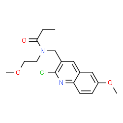 Propanamide, N-[(2-chloro-6-methoxy-3-quinolinyl)methyl]-N-(2-methoxyethyl)- (9CI) Structure