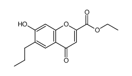 7-hydroxy-4-oxo-6-propyl-4H-chromene-2-carboxylic acid ethyl ester结构式