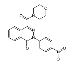 4-[3-(4-nitro-phenyl)-4-oxo-3,4-dihydro-phthalazine-1-carbonyl]-morpholine结构式