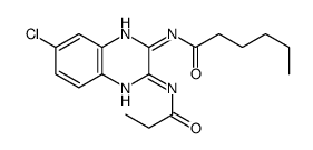 N-[7-chloro-3-(propanoylamino)quinoxalin-2-yl]hexanamide Structure