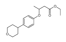 ethyl 3-[4-(oxan-4-yl)phenoxy]butanoate结构式