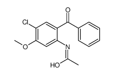 N-(2-benzoyl-4-chloro-5-methoxyphenyl)acetamide结构式