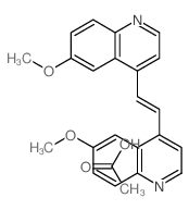 acetic acid,6-methoxy-4-[(E)-2-(6-methoxyquinolin-4-yl)ethenyl]quinoline结构式