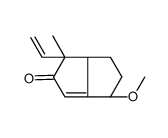 2(1H)-Pentalenone,1-ethenyl-4,5,6,6a-tetrahydro-4-methoxy-1-methyl-,(1R,4R,6aS)-rel-(9CI)结构式