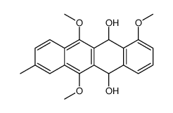 1,6,11-trimethoxy-8-methyl-5,12-dihydrotetracene-5,12-diol结构式