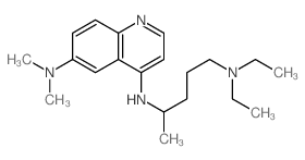 N-(5-diethylaminopentan-2-yl)-N,N-dimethyl-quinoline-4,6-diamine结构式