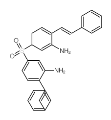 5-[3-amino-4-(2-phenylethenyl)phenyl]sulfonyl-2-(2-phenylethenyl)aniline结构式