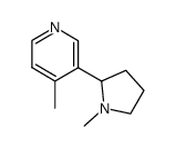 4-methyl-3-(1-methylpyrrolidin-2-yl)pyridine结构式