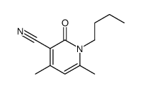 1-butyl-4,6-dimethyl-2-oxopyridine-3-carbonitrile结构式