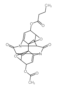 Butanoic acid,8-(acetyloxy)-4,5,8a,9a,9b,10a-hexahydro-5,14-dioxo-1H,8H-4,9c-methano-3,6,9b-[1,2,3]propanetriylbisoxireno[3,4]benzo[1,2-e:2',1'-g][1,4]diazocin-1-ylester (9CI) Structure