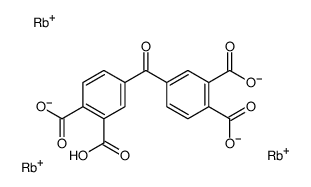 trirubidium hydrogen 4,4'-carbonylbisphthalate Structure