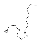 2-hexyl-4,5-dihydro-1H-imidazole-1-ethanol structure