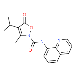 2(5H)-Isoxazolecarboxamide,3-methyl-4-(1-methylethyl)-5-oxo-N-8-quinolinyl- Structure