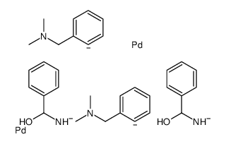 N,N-dimethyl-1-phenylmethanamine,[hydroxy(phenyl)methyl]azanide,palladium结构式