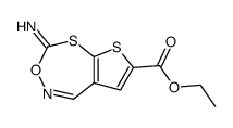 ethyl 2-iminothieno[3,2-d]-3,1,4-oxathiazepine-7-carboxylate Structure