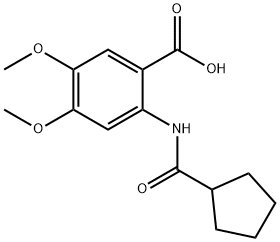 2-环戊烷氨基-4,5-二甲氧基苯甲酸结构式