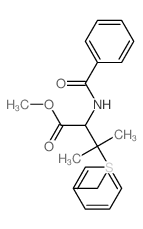 methyl 2-benzamido-3-benzylsulfanyl-3-methyl-butanoate structure