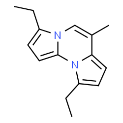 Dipyrrolo[1,2-a:1,2-c]pyrimidine, 3,9-diethyl-6-methyl- (9CI) structure