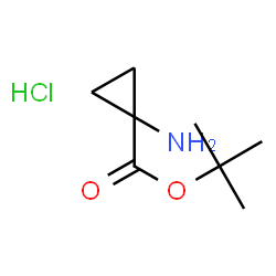 Cyclopropanecarboxylic acid, 1-amino-, 1,1-dimethylethyl ester, hydrochloride结构式