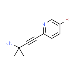 3-(5-bromopyridin-2-yl)-1,1-dimethyl-prop-2-ynylamine Structure