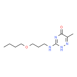 3-[(3-butoxypropyl)amino]-6-methyl-1,2,4-triazin-5(4H)-one Structure