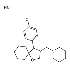 1-[[4-(4-chlorophenyl)-1-oxaspiro[4.5]decan-3-yl]methyl]piperidine,hydrochloride Structure