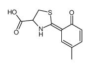 (2Z)-2-(3-methyl-6-oxocyclohexa-2,4-dien-1-ylidene)-1,3-thiazolidine-4-carboxylic acid结构式