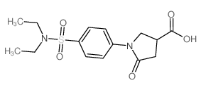 1-(4-[(DIETHYLAMINO)SULFONYL]PHENYL)-5-OXOPYRROLIDINE-3-CARBOXYLIC ACID结构式