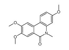 6(5H)-PHENANTHRIDINONE, 3,8,9-TRIMETHOXY-5-METHYL- structure