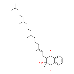 3-hydroxy-2-methyl-3-phytyl-2,3-dihydronaphthoquinone structure