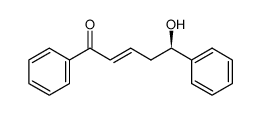 (+)-(5R,2E)-5-hydroxy-1,5-diphenyl-2-penten-1-one Structure