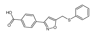 4-[5-(phenylsulfanylmethyl)-1,2-oxazol-3-yl]benzoic acid结构式