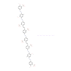 hexasodium 3,3'-azobis[6-[2-[4-[[2-methoxy-4-[(4-methoxy-3-sulphonatophenyl)azo]-5-methylphenyl]azo]-2-sulphonatophenyl]vinyl]benzenesulphonate] Structure