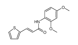 2-Propenamide, N-(2,4-dimethoxyphenyl)-3-(2-thienyl)-, (2E) Structure