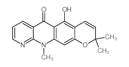 5-hydroxy-2,2,11-trimethylchromeno[7,6-b][1,8]naphthyridin-6-one结构式