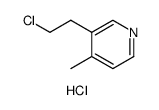 Pyridine, 3-(2-chloroethyl)-4-methyl-, hydrochloride Structure