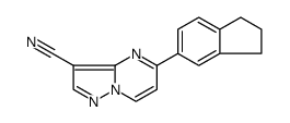 Pyrazolo[1,5-a]pyrimidine-3-carbonitrile, 5-(2,3-dihydro-1H-inden-5-yl) Structure