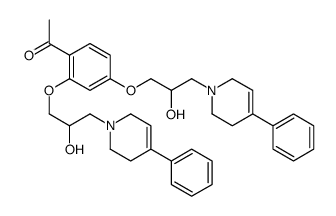 1-[2,4-bis[2-hydroxy-3-(4-phenyl-3,6-dihydro-2H-pyridin-1-yl)propoxy]phenyl]ethanone Structure